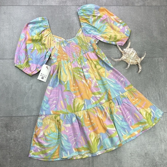 🔆BILLABONG🔆BE MINE DRESS MINI FLORAL VACATION - Picture 12 of 13